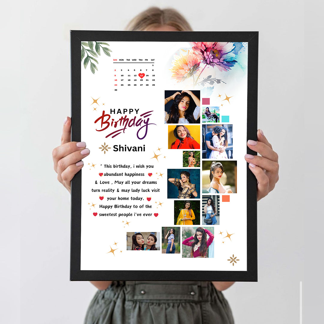 Personalized Birthday Frame (8x12 & 12x18) | Durable & Stylish