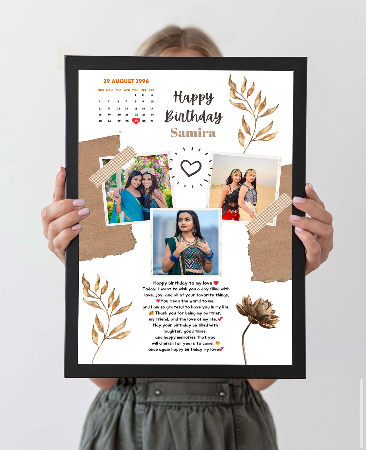 Customized Birthday Photo Frame (8x12 & 12x18) | Strong & Lightweight